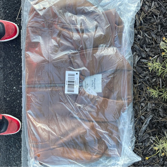 Abercrombie & Fitch Tan Vegan leather Jacket - Picture 1 of 4